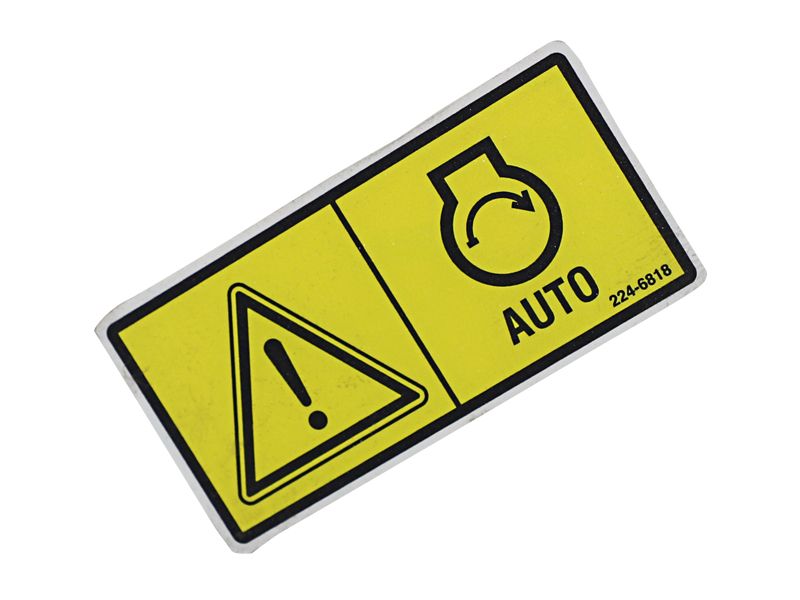 224-6818: НАКЛЕЙКА ПРЕДУПРЕЖДЕНИЕ AU