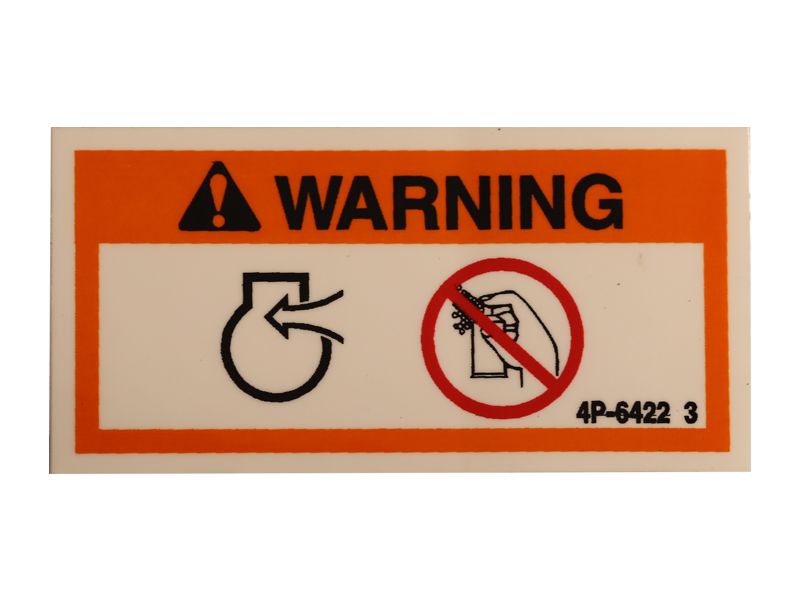 4P-6422: НАКЛЕЙКА С ПРЕДУПРЕЖДЕНИЕМ