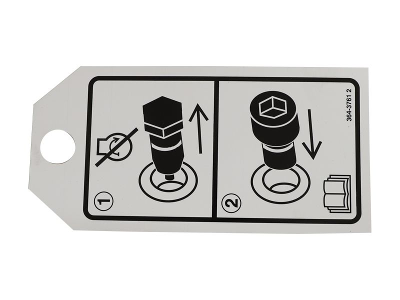 Ярлык с заглушкой и стержнем для установки момента впрыска
