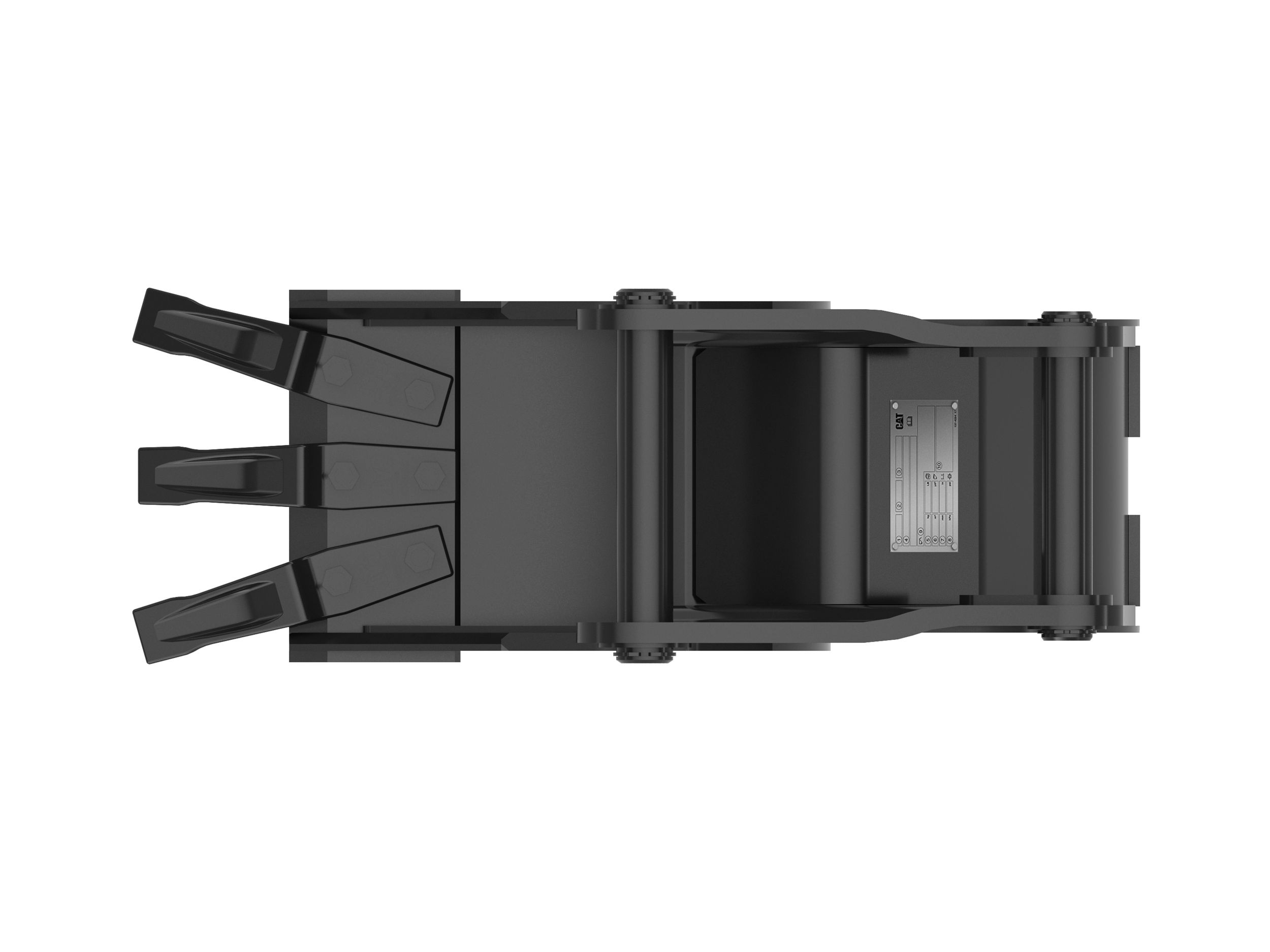 128-7663: 305 mm (12 in), 70 L (2.5 ft3), Pin On, Bolt-On Teeth 