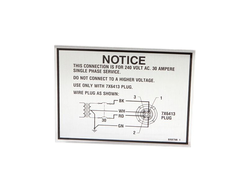9X-8798: ТАБЛИЧКА С УКАЗАНИЕМ