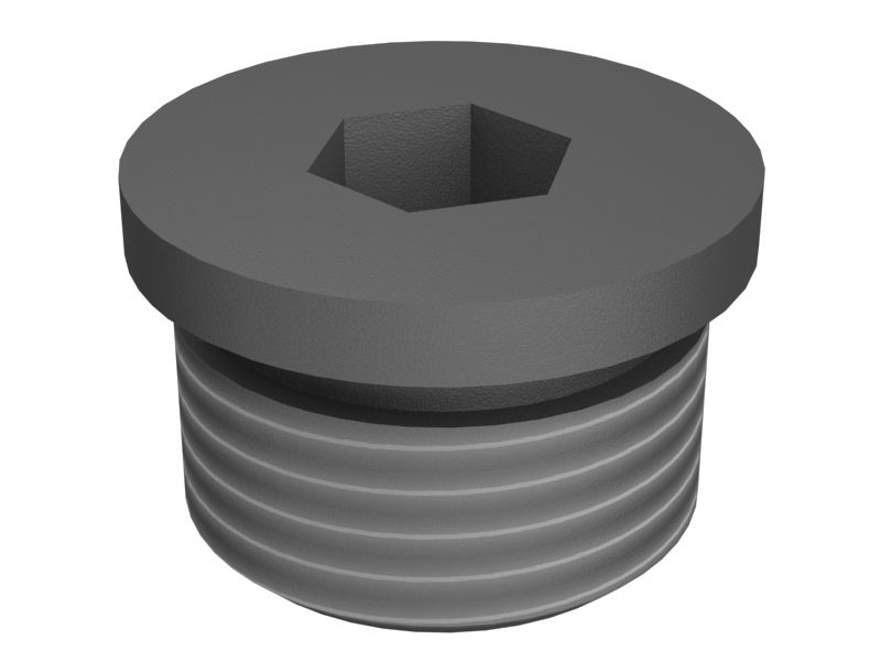 Заглушка с головкой под шестигранный торцевой ключ