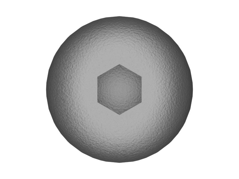 Машинный винт с шестигранной головкой для пуговицы