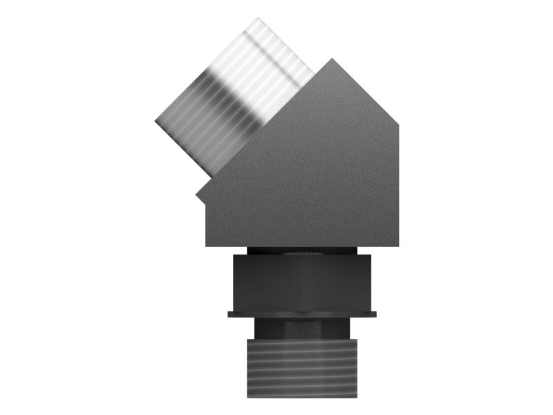 Переходной коленчатый патрубок 45°