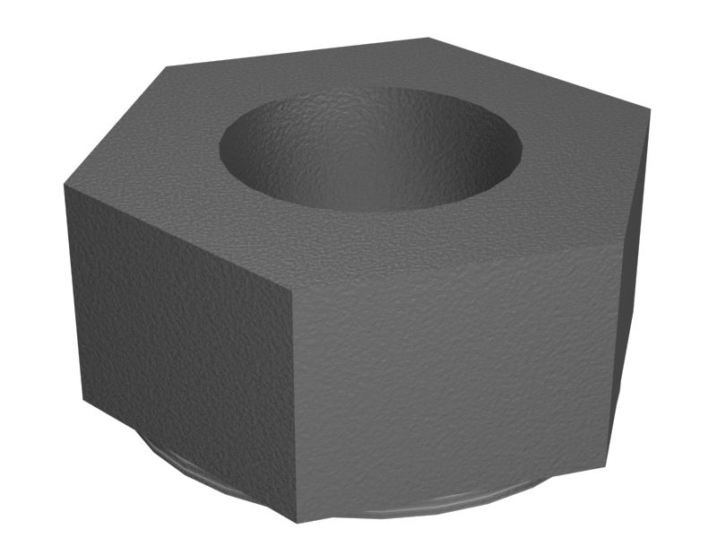 Шестигранная гайка полной высоты с резьбой 1/4-28