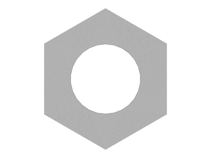 Шестигранная гайка полной высоты с резьбой 1/4-28