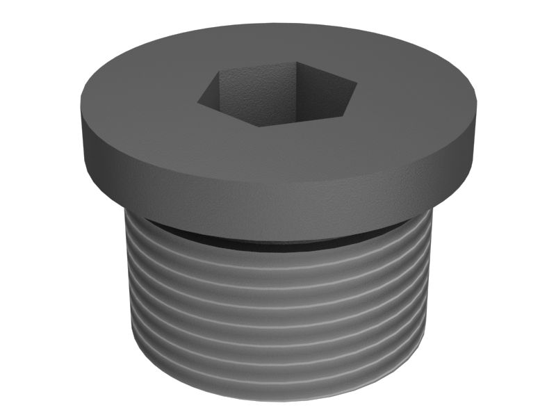 Заглушка с головкой под шестигранный торцевой ключ