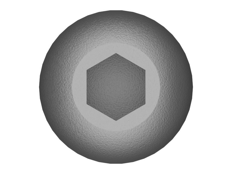 Винт с полукруглой головкой