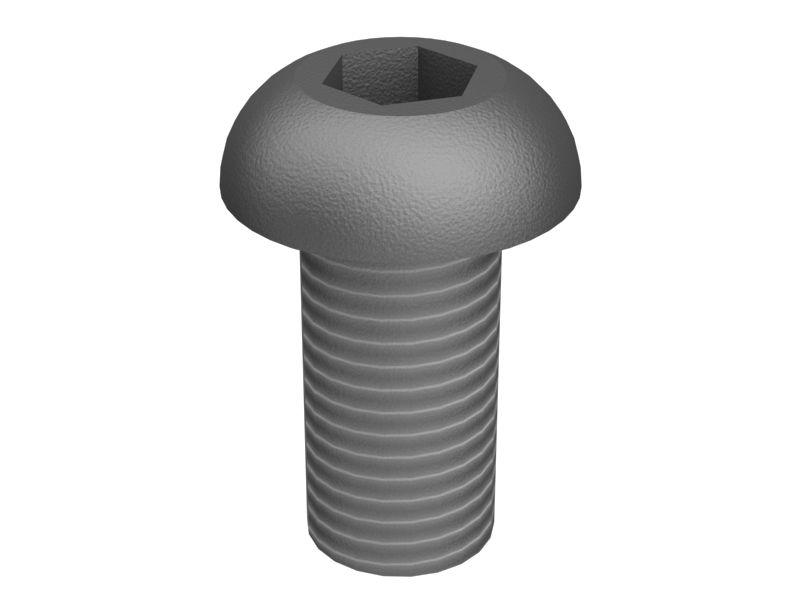 Винт с полукруглой головкой