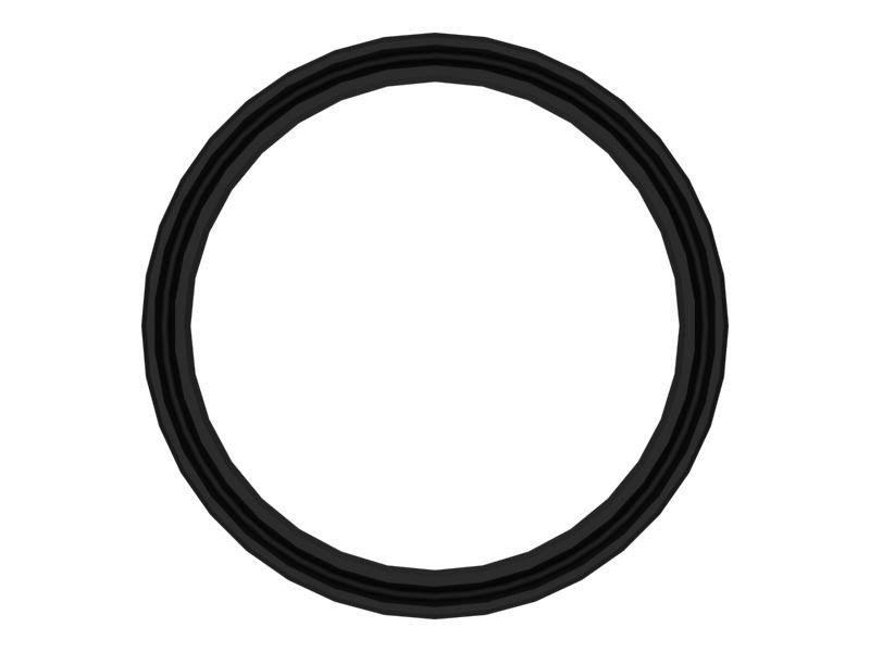 Уплотнение П-образной манжеты штока цилиндра диаметром 58,95 мм