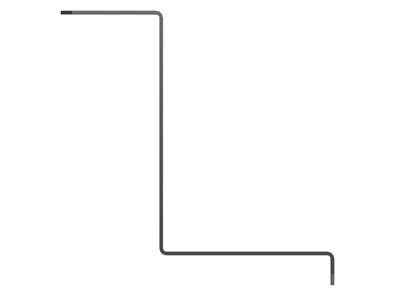 Стальной зажим длиной 239,70 мм