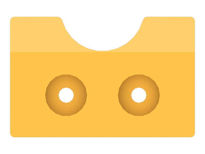 Крепежная пластина с двумя болтами толщиной 16 мм