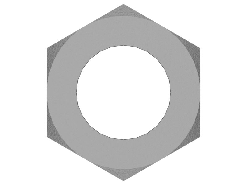 Шестигранная гайка с резьбой M10X1,25