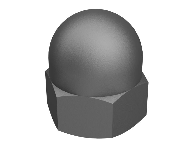 Шестигранная колпачковая гайка M6 x 1 мм