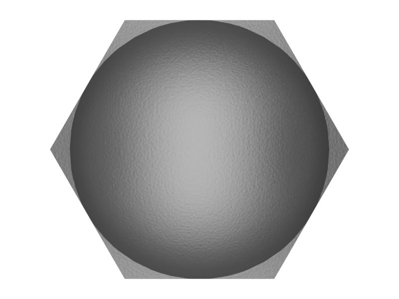 Шестигранная колпачковая гайка M6 x 1 мм