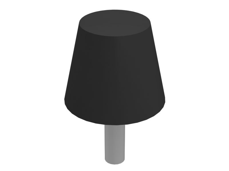 4E-1384: Резиновый амортизатор системы управления с диаметром основания 38,00 мм