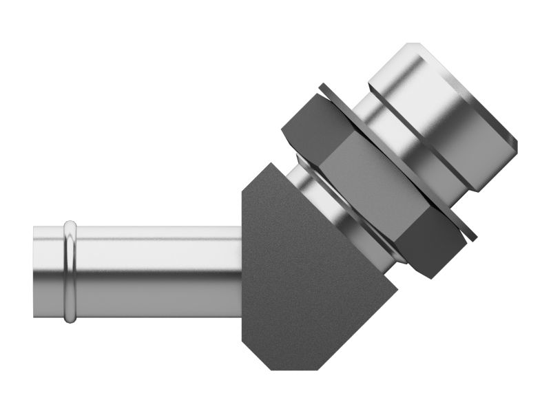 Переходной коленчатый патрубок 45°