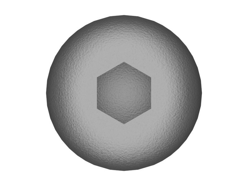 Винт с внутренней резьбой 10-32 типа "головка цилиндра" с шестигранной выемкой.