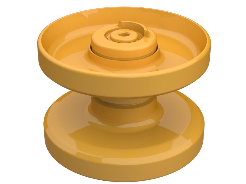 Двухребордное направляющее колесо