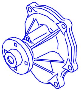 Водяной насос, используемый в переднем кожухе двигателя