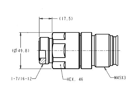550-0921: Быстроразъемная охватывающая муфта с резьбой 1-7/16-12