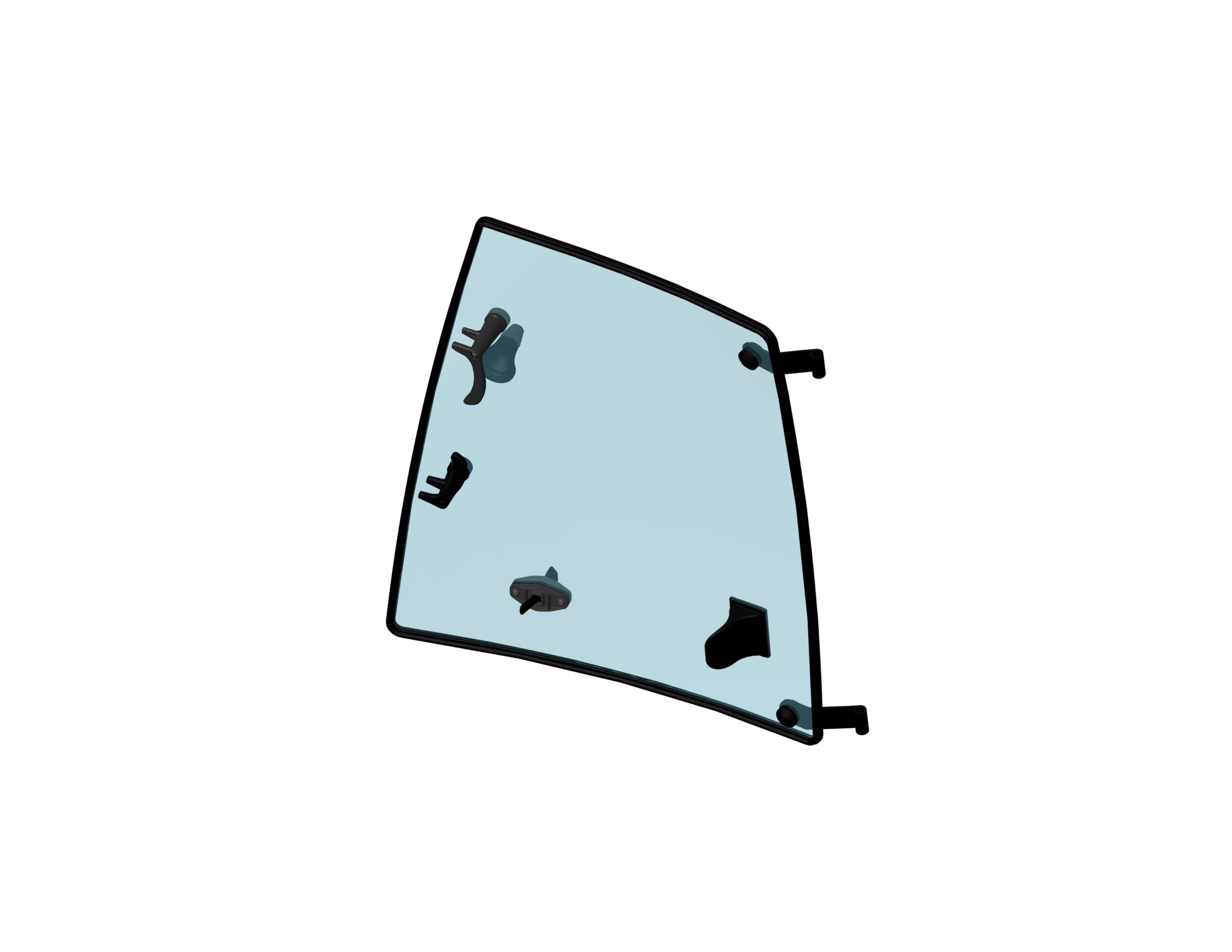 205-9619: Верхнее левое окно экскаватора-погрузчика