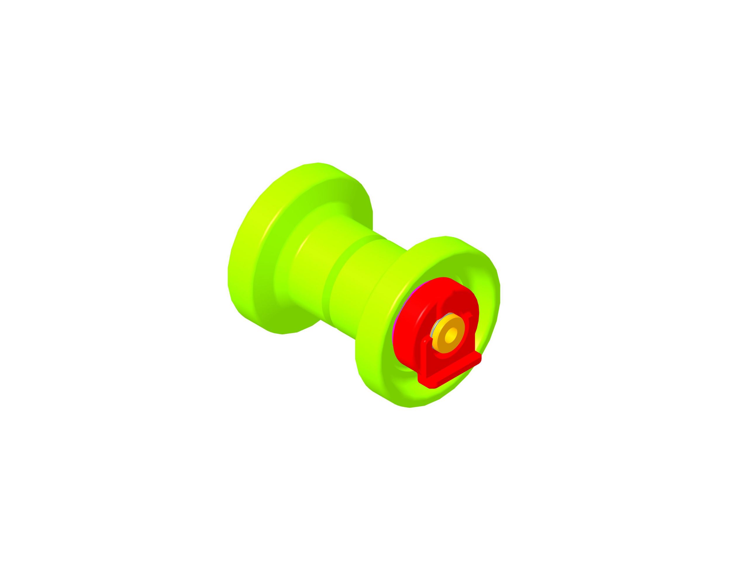 107mm Outer Diameter Double Flange Track Roller