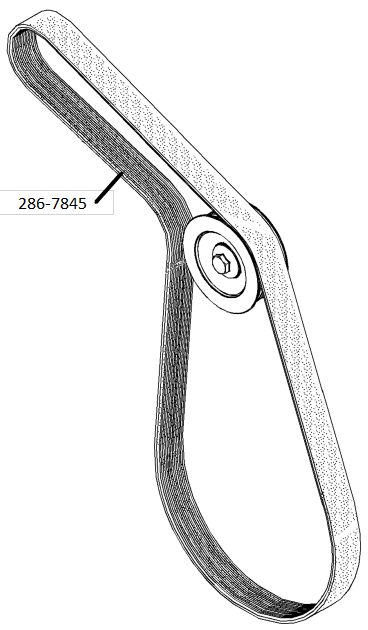 Ребристый ремень длиной 1327 мм