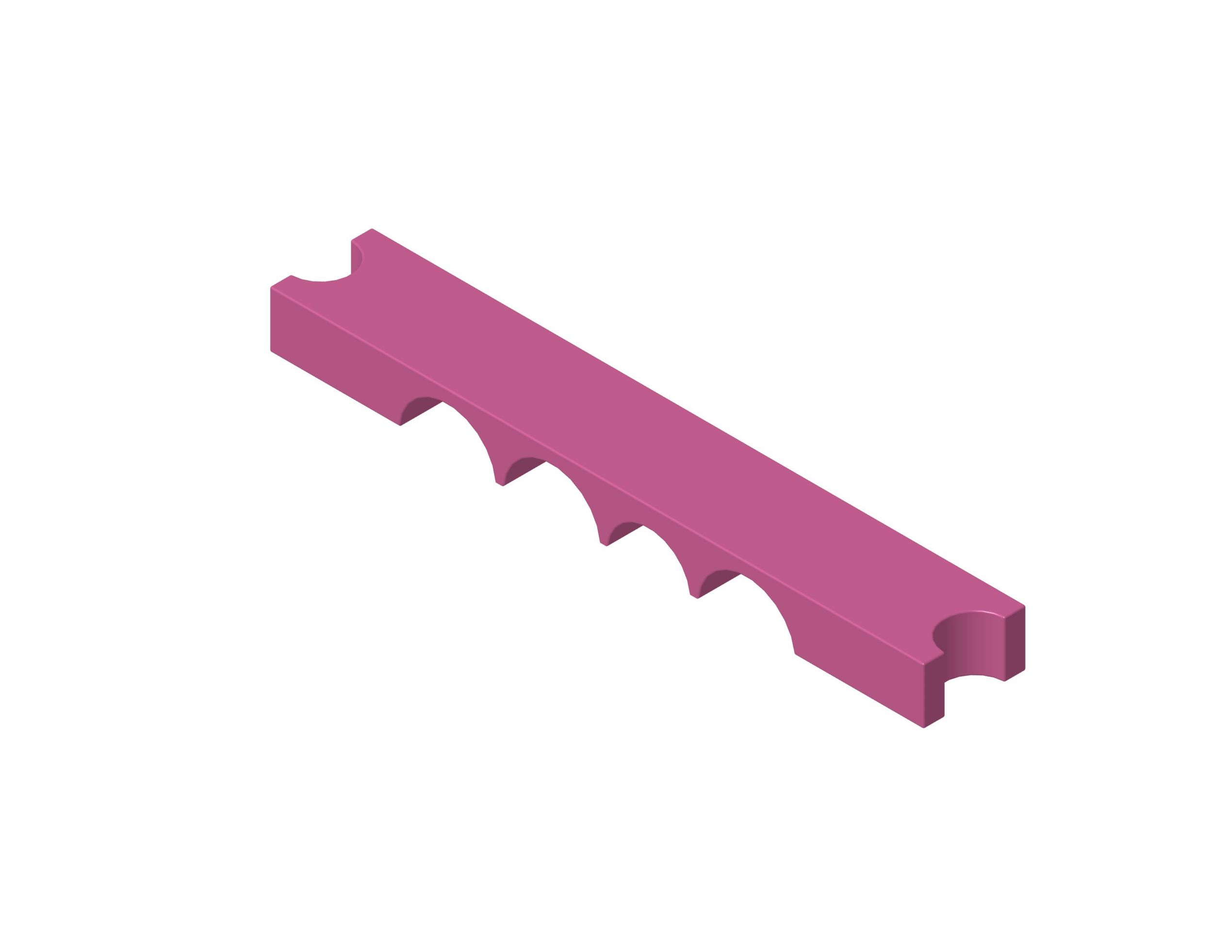 Зажимная колодка для четырех шлангов, длина 191,2 мм