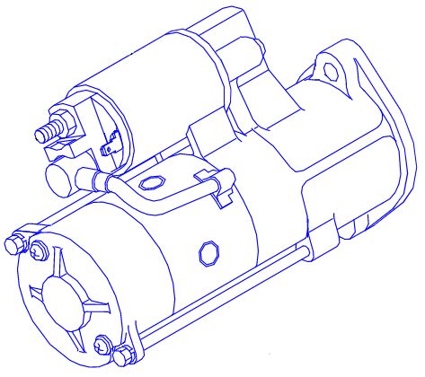 Электростартер в сборе (основной)