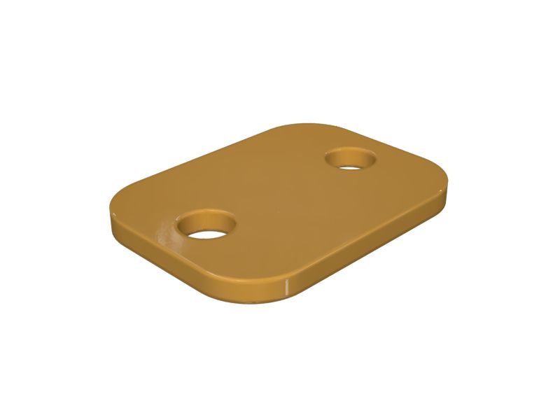 Верхняя пластина крепежного зажима с двумя болтами толщиной 3 мм