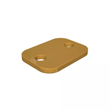 107-4749: 3 mm tykk topplate med to bolter til monteringsklemmen