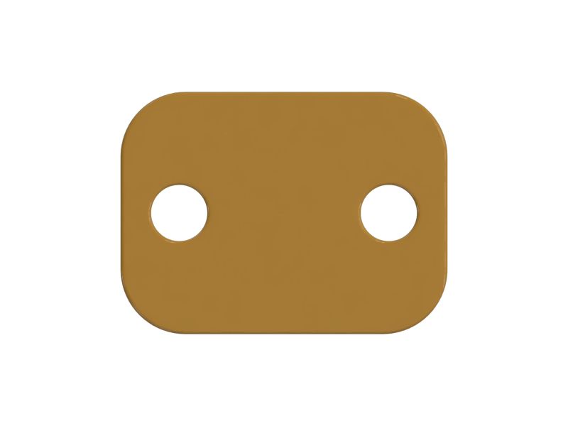 Верхняя пластина крепежного зажима с двумя болтами толщиной 3 мм