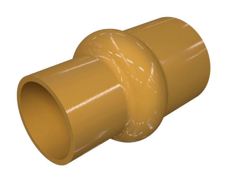 Центральный раструбный шланг с гибкими сочленениями с внутренним диаметром 50,40 мм