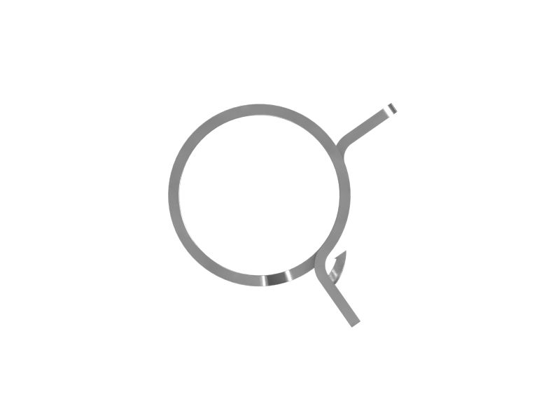 Пружинный ленточный хомут, минимальный ВД 18,40 мм