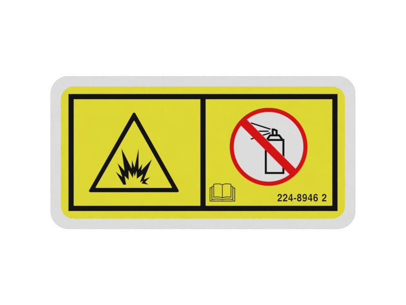 Предупреждающая наклейка: без распыления эфира.