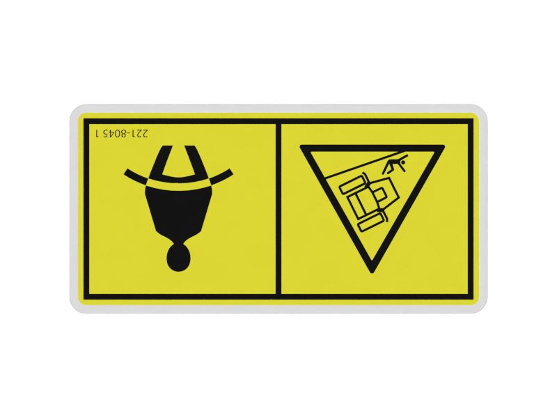 Предупреждающая наклейка о необходимости использования ремня безопасности