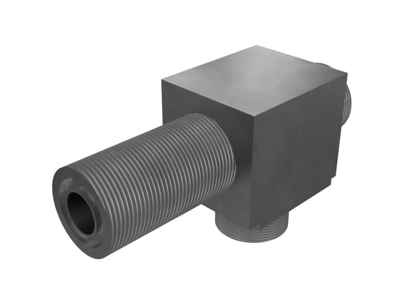 Тройниковый переходник от наружной резьбы к наружной резьбе с уплотнительным кольцом в переборке