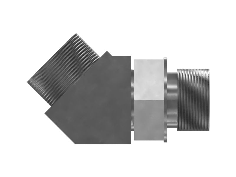 Переходной коленчатый патрубок 45° (ORFS/STOR)