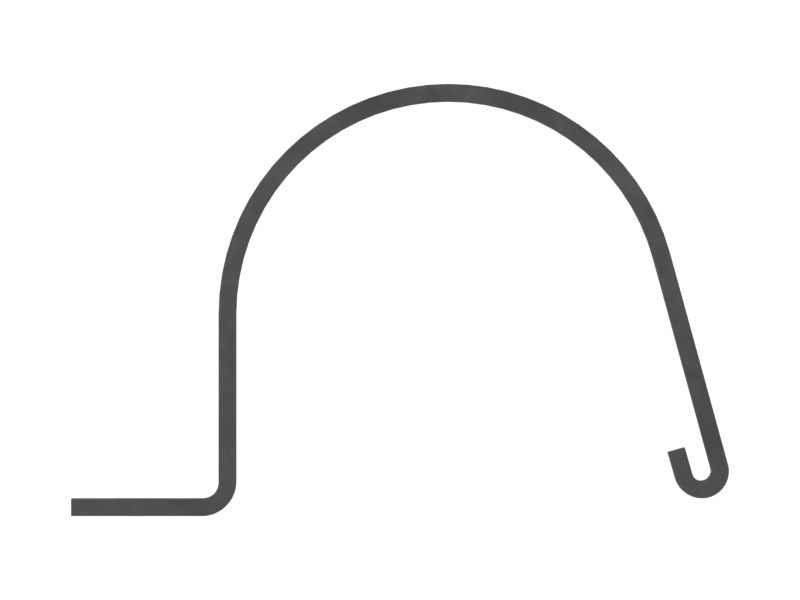 Зажим из двух частей с внутренним диаметром 127 мм