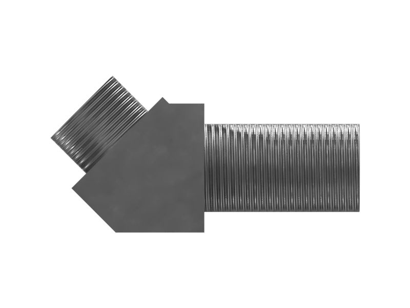 Переходной патрубок с уплотнительным кольцом и шестигранной головкой на 45 градусов