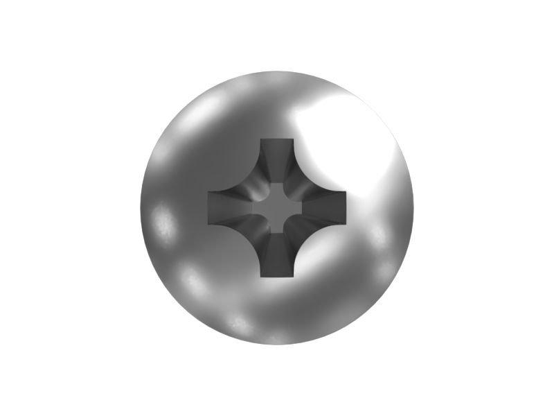 Резьбовой винт с полукруглой головкой длиной 16 мм