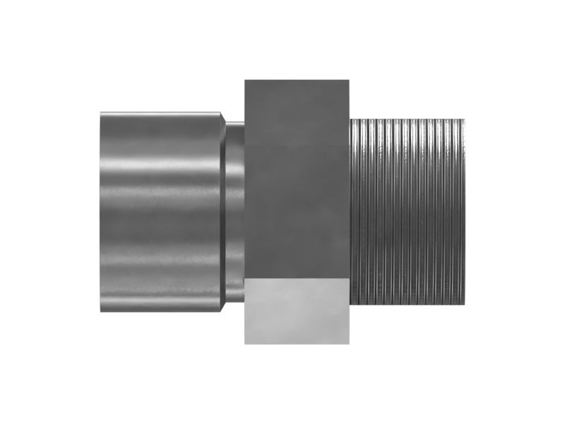 Шестигранный прямой переходник 25,40 мм из плакированной стали