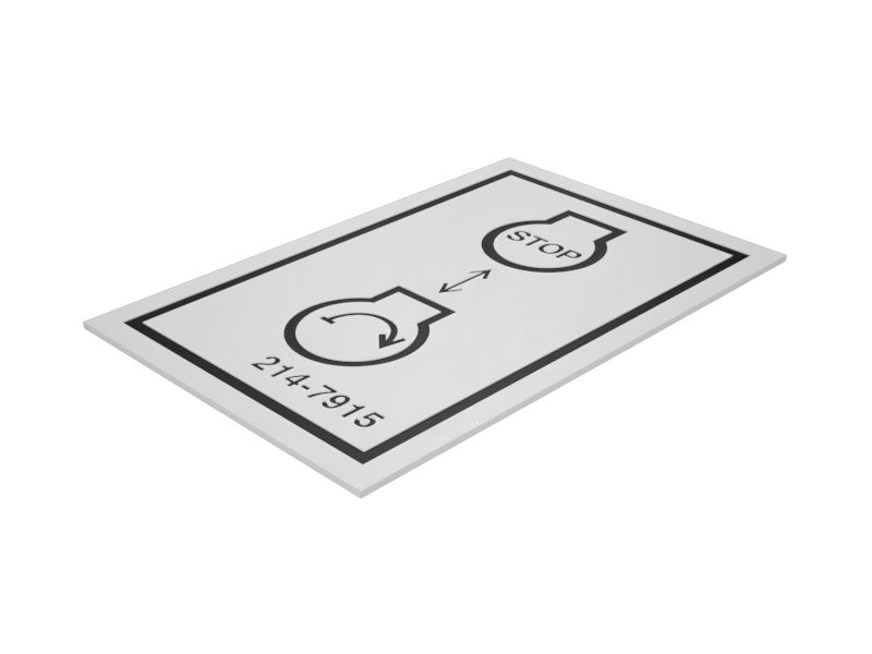 Наклейка по останову двигателя