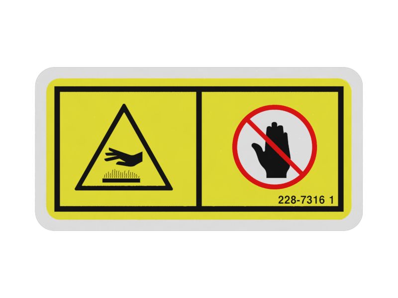 Предупреждающая пленка о горячей поверхности