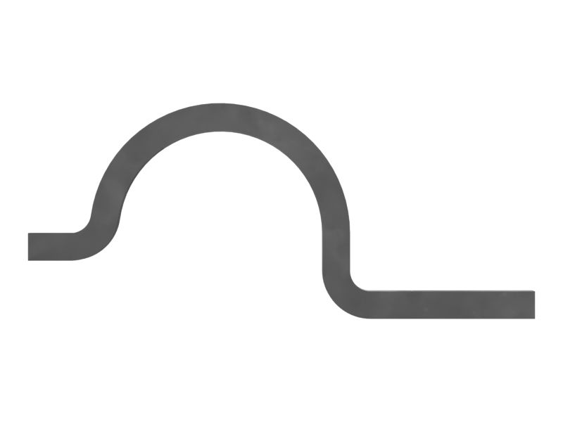 Половинный зажим для одной трубки, внутренний диаметр 30,00 мм