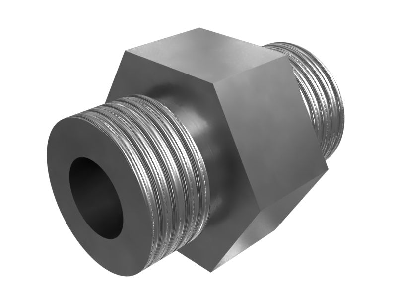 Адаптер прямого типа с шестигранной головкой и уплотнительным кольцом 3/4-16