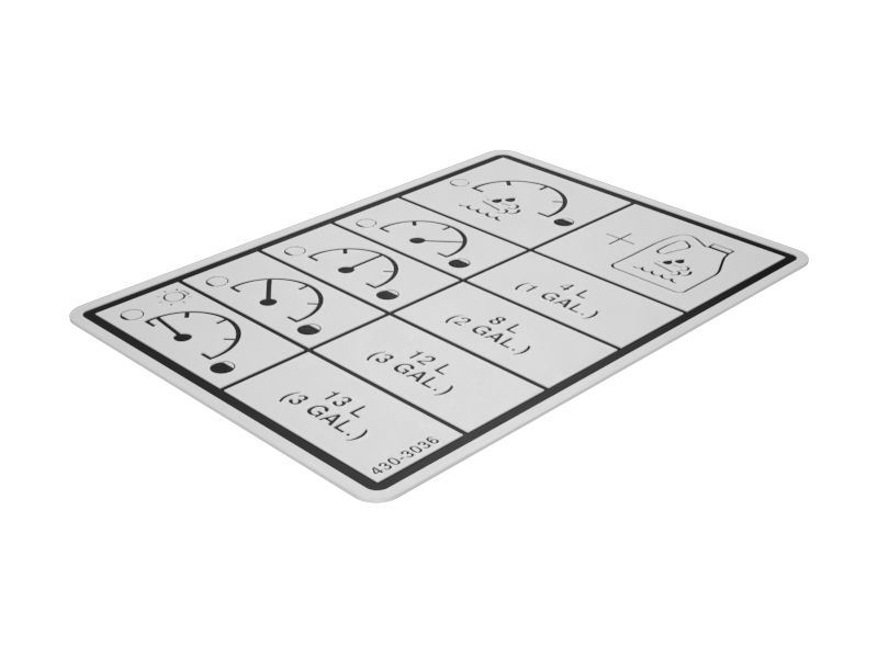 Наклейка с инструкцией по применению реагента-восстановителя