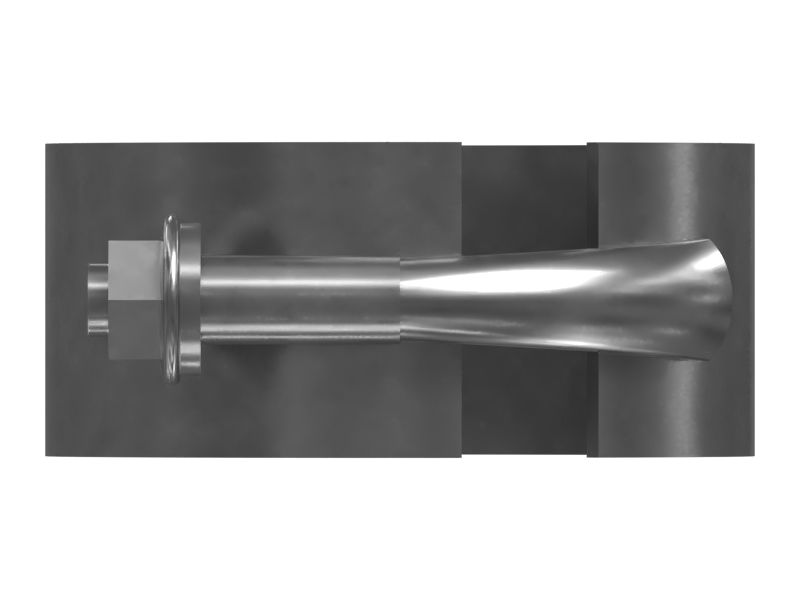 Изогнутый болтовой зажим диаметром от 77,2 мм до 81,5 мм