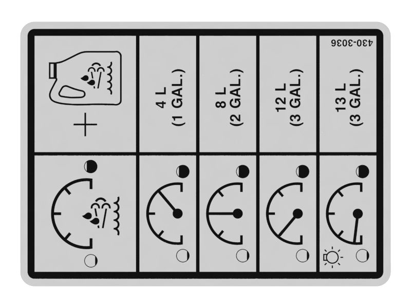 Наклейка с инструкцией по применению реагента-восстановителя